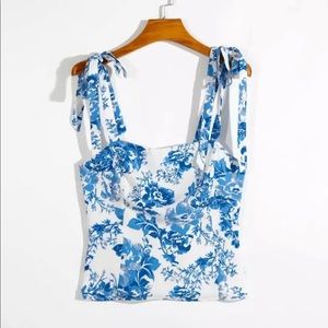 NWOT • French Floral Blouse